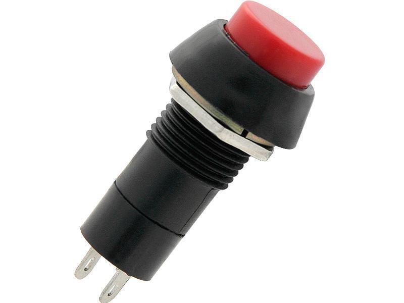 Кнопка ON-OFF средняя круглая с фиксацией 2-х контактная 1А 250V Красный (1829#)