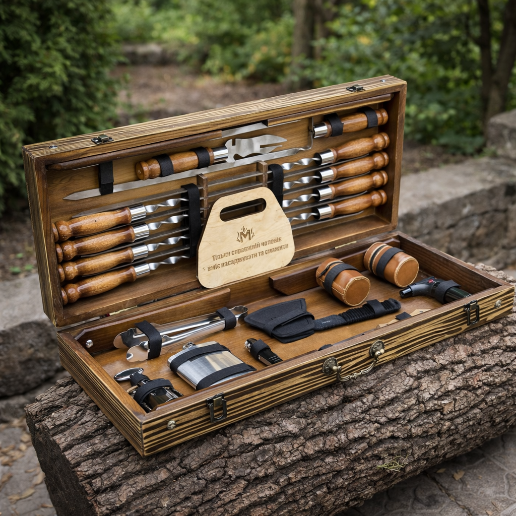 Подарунковий набір Jooki Отаман кейс-столик світла текстура (10226)