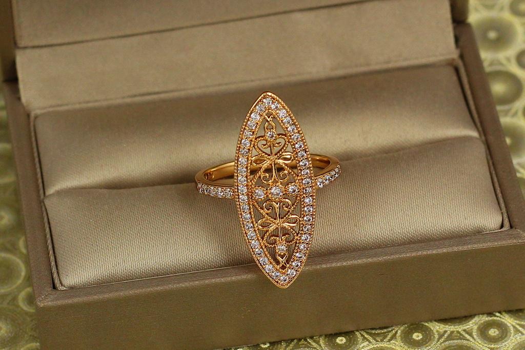 Кольцо Xuping Jewelry Винтаж р. 17 Золотистый (28131979)