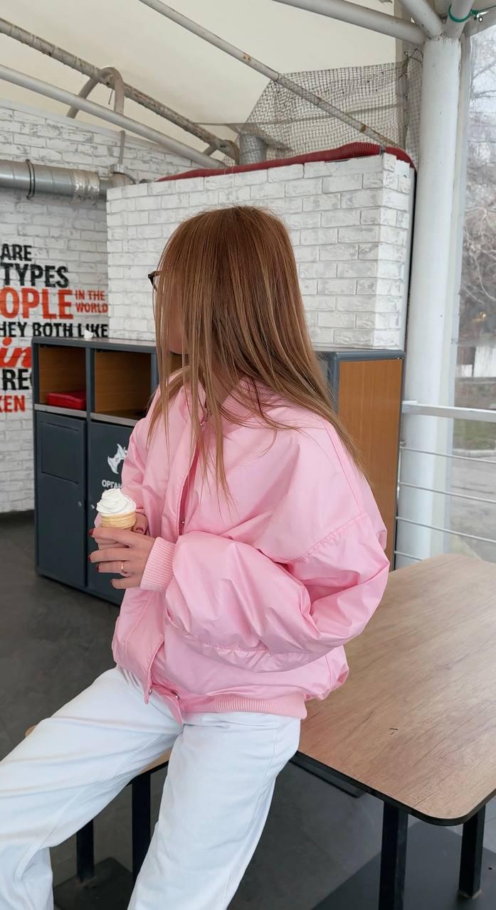 Бомбер жіночий демісезонний ZF Inspire 1561 L-XL Рожевий (1561-Р-L-XL) - фото 2 Бомбер жіночий демісезонний ZF Inspire 1561 L-XL Рожевий (1561-Р-L-XL) - фото 2