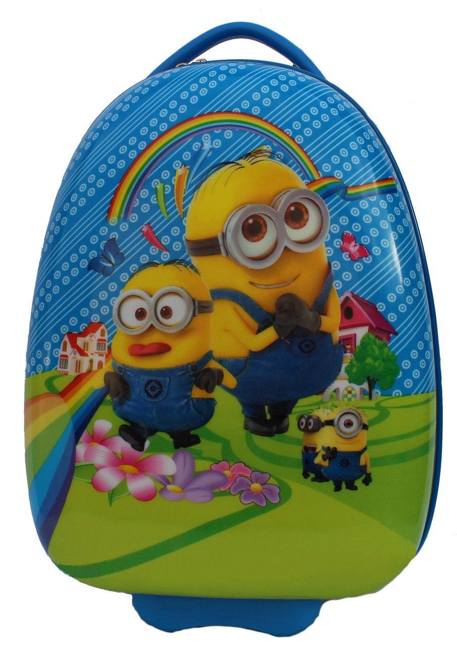 Чемодан детский пластиковый Миньены 42 см 2 колеса (Bp188301)