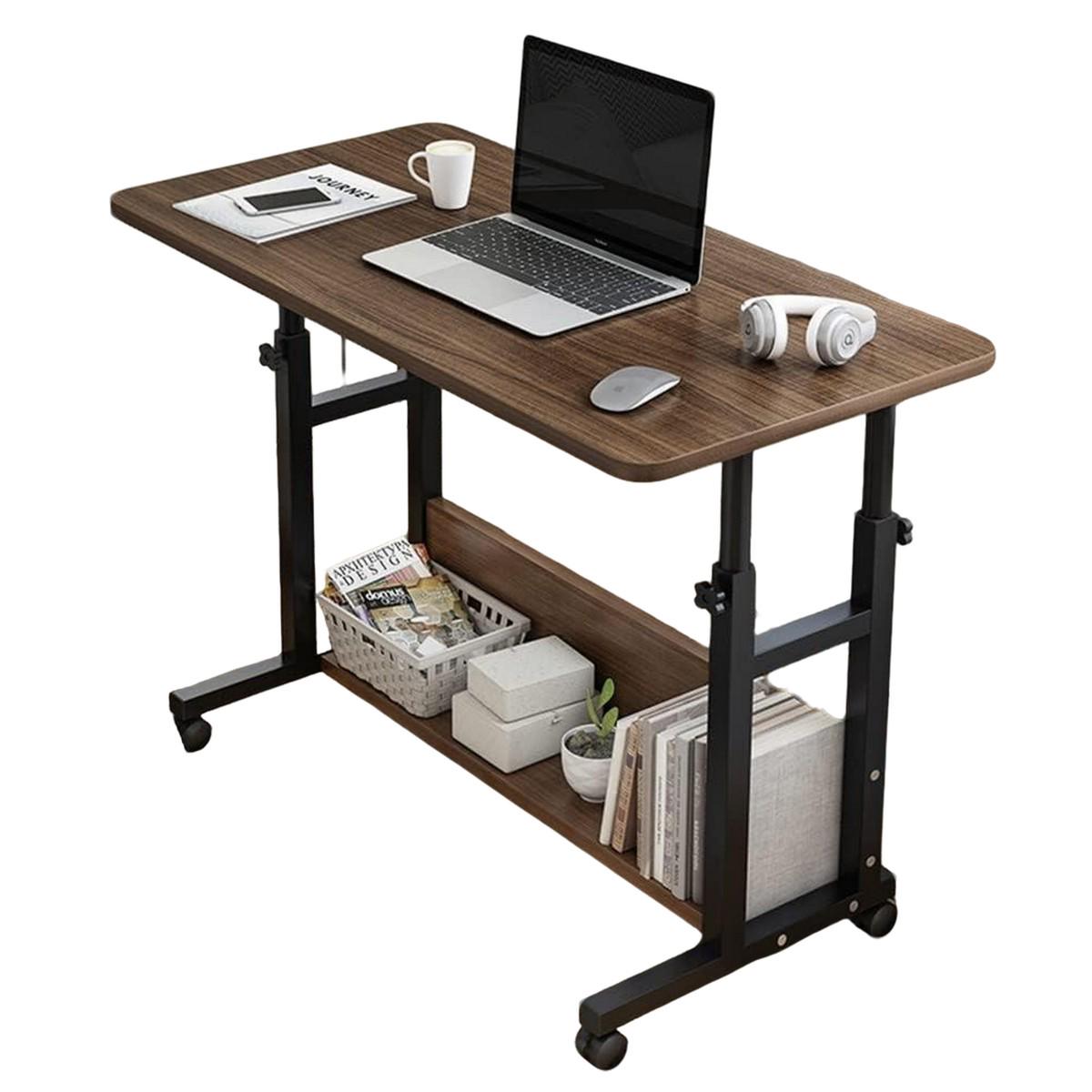 Стол компьютерный Laptop Table на колесиках с регулировкой высоты 80х40х69-90 см (M50261M-BR)