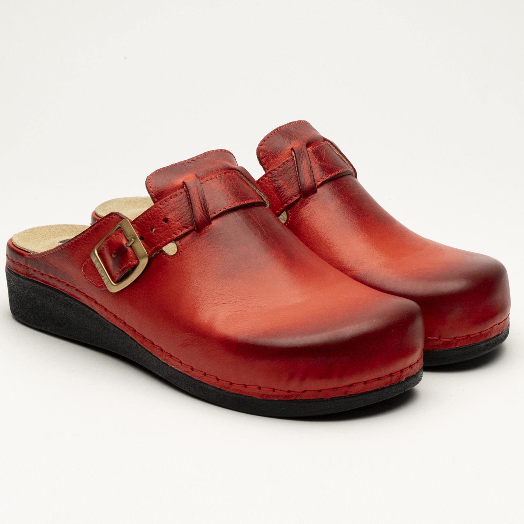 Сабо женские кожаные Leon Aurora Nora I р. 37 Красный