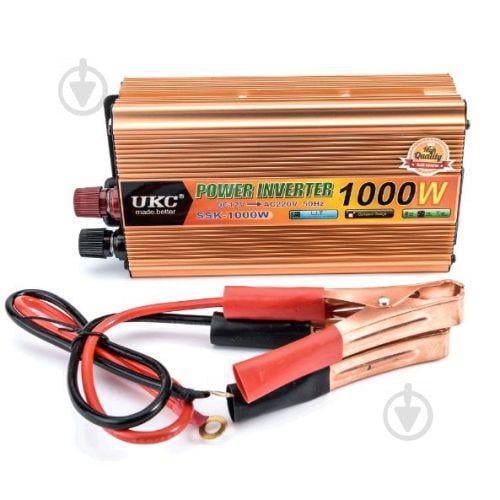 Інвертор перетворювач авто UKC 24V-220V 1000W