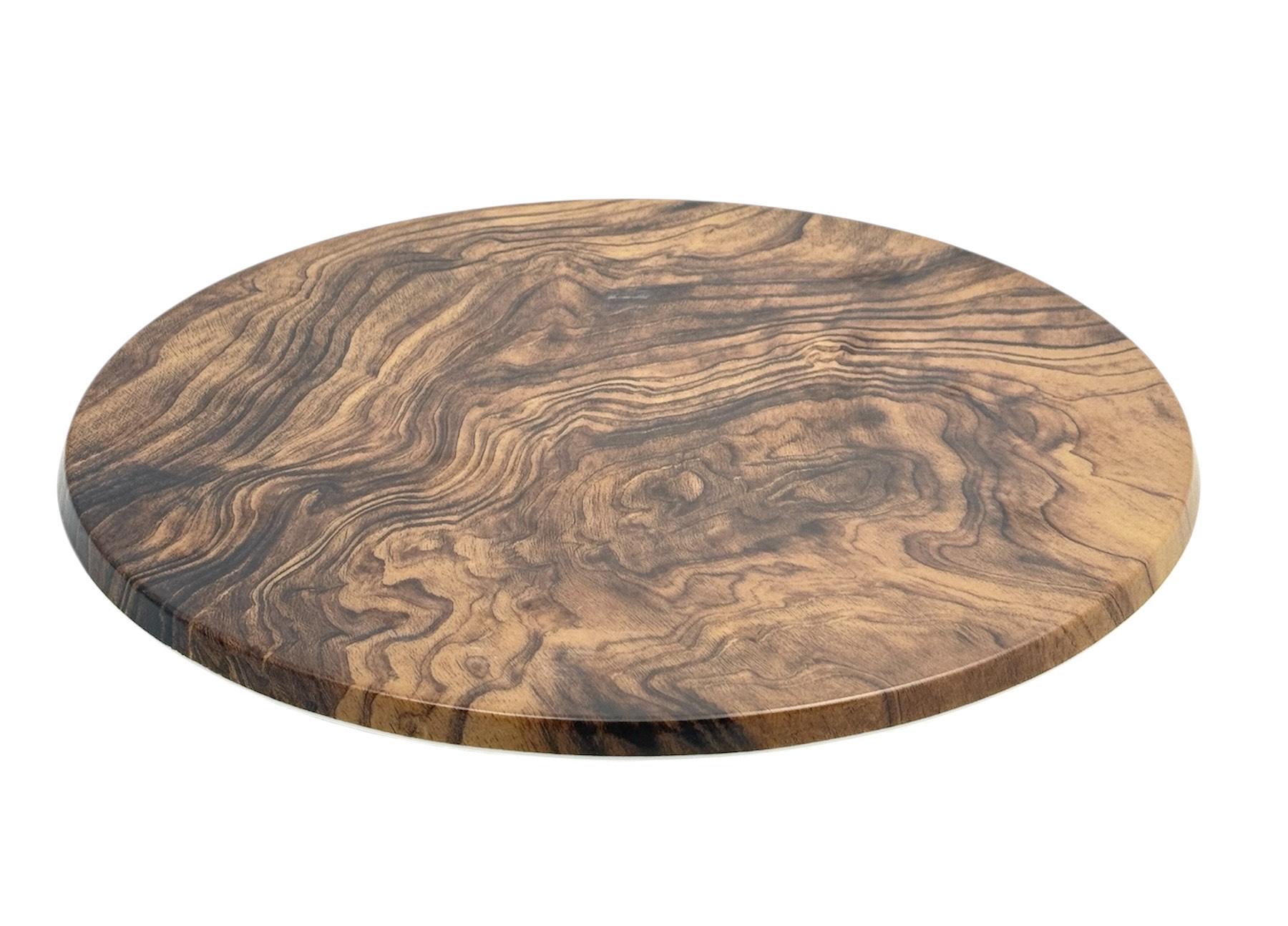 Піднос круглий One Chef з меламіну 38 см Коричневе дерево (29719489)