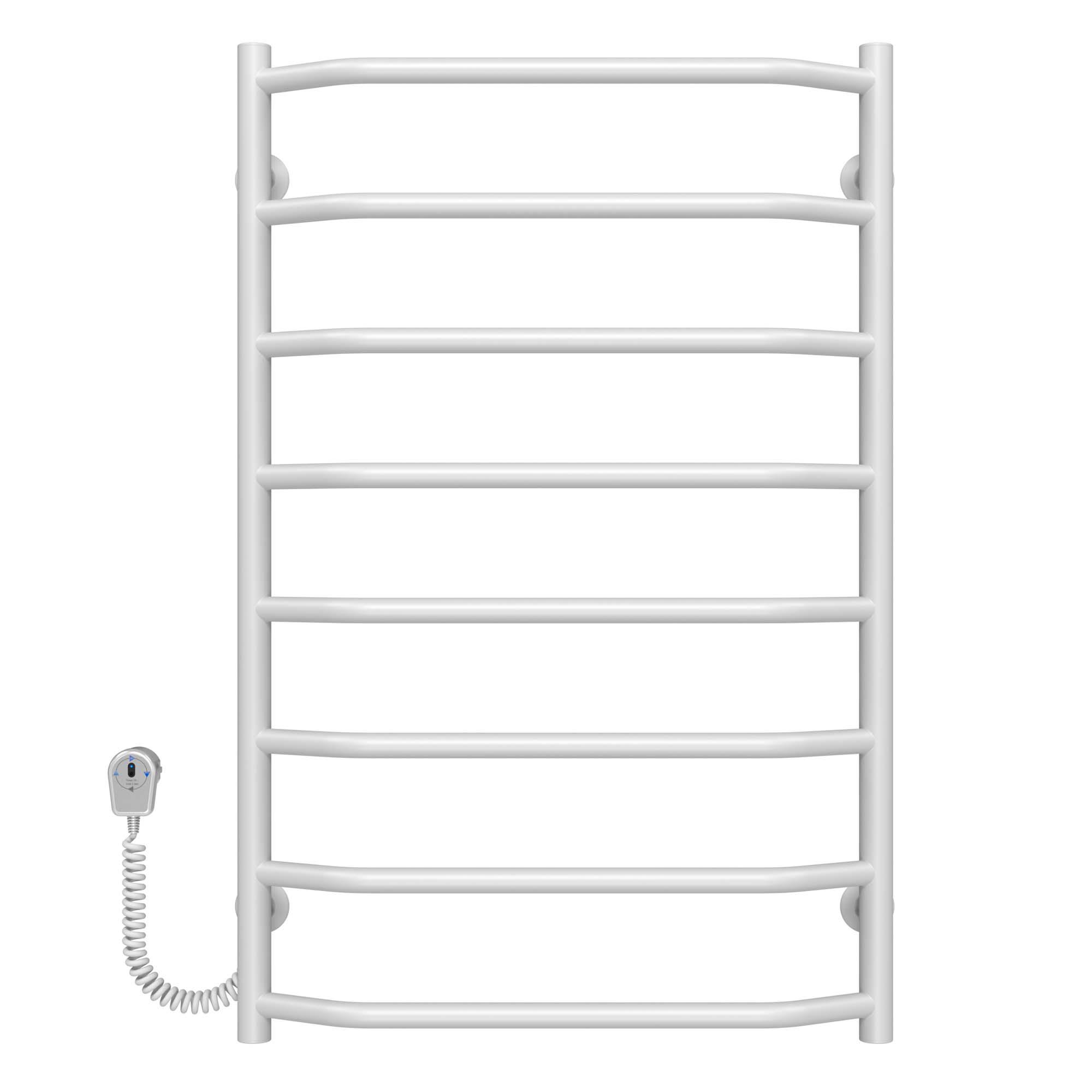 Полотенцесушитель электрический Deffi Трапеция П8 EF16 левое подключение крашеная сталь 500х800 мм Белый (D.TR.80.50.8.E.W.L.5)