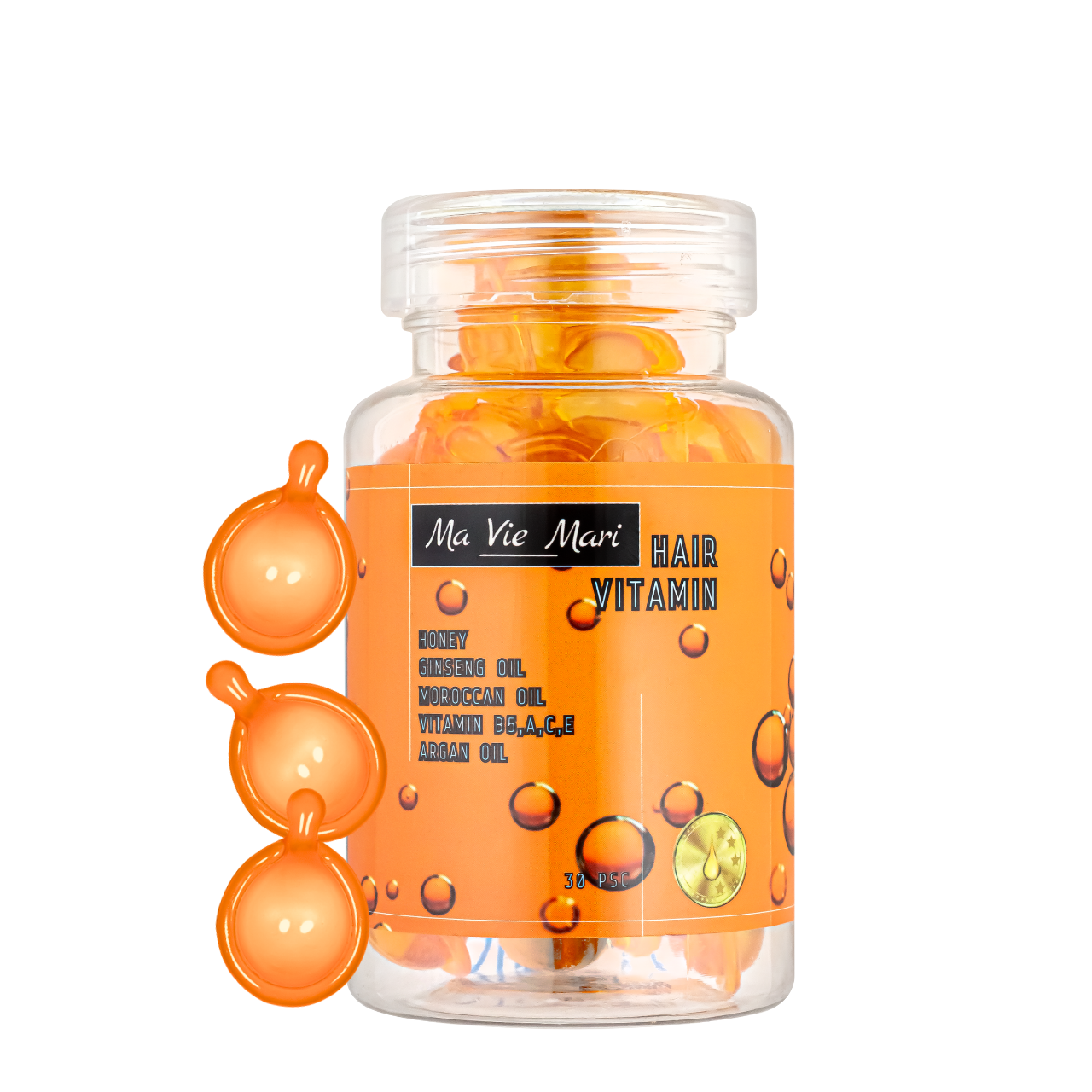 Капсули для ламкого волосся Ma Vie Mari 30 шт. Помаранчевий (MVM3654)