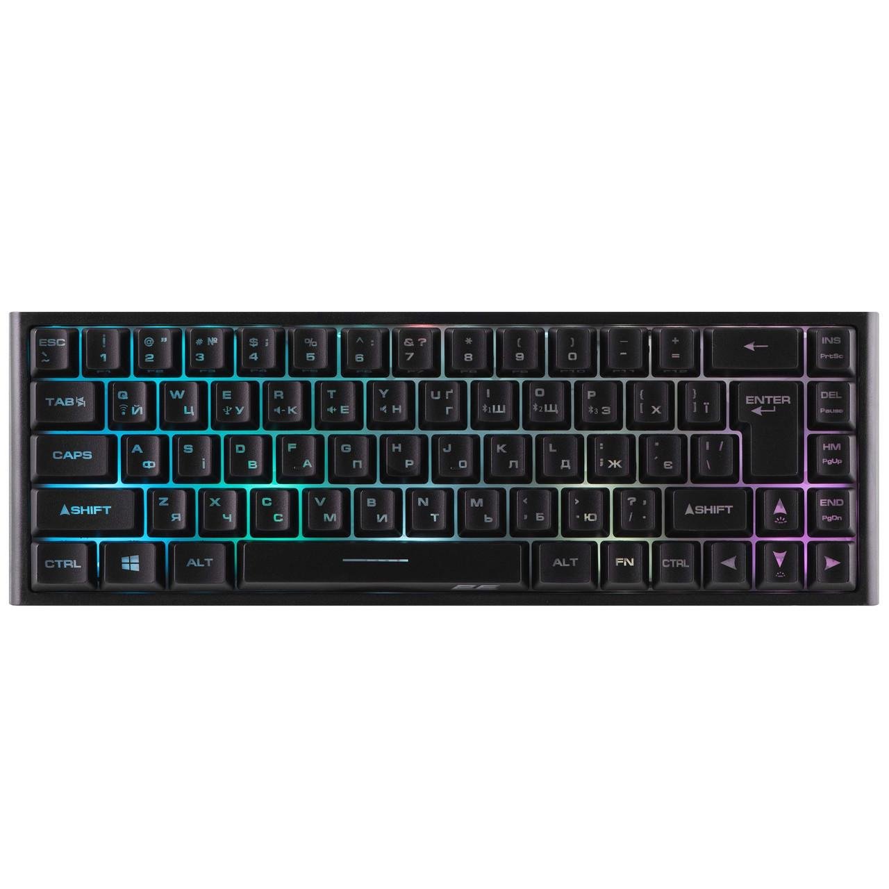 Клавиатура беспроводная 2E Gaming KG360 RGB 68key WL Ukr Черный (iz15795)