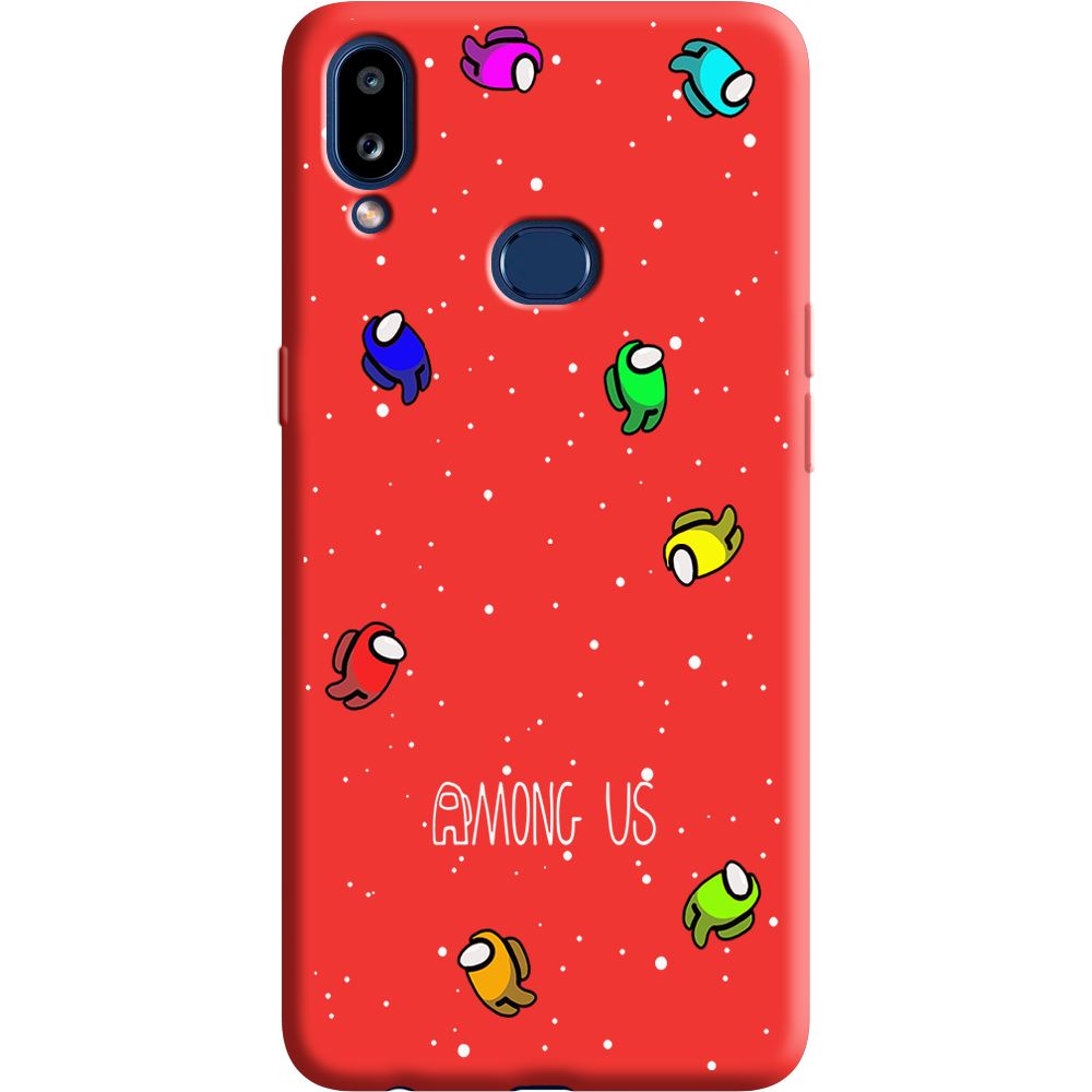 Чехол Boxface Samsung A107 Galaxy A10s Among Us Invisible Красный силикон (37944-bk76-38153)