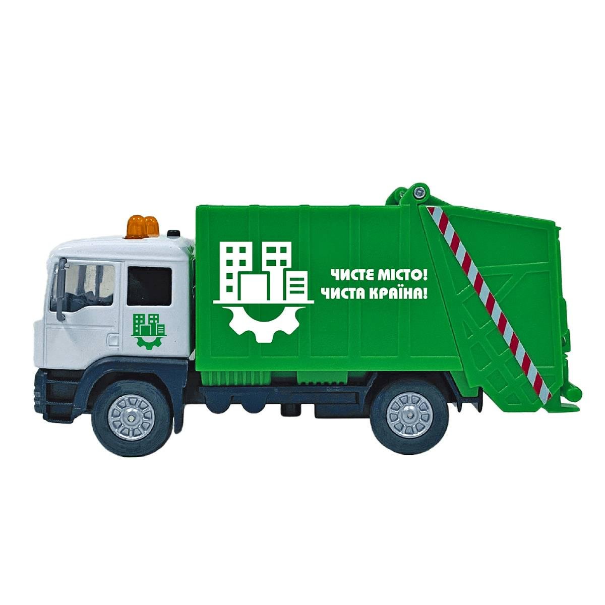 Игрушечная машинка TechnoDrive Мусоровоз со светом и звуком 16 см (510705.270) Игрушечная машинка TechnoDrive Мусоровоз со светом и звуком 16 см (510705.270)