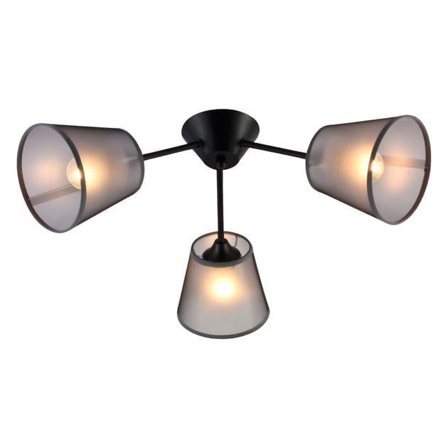 Люстра потолочная Valeso V XA1460/3 BK с металлическим каркасом на три плафона под лампу Е27 IP20 Черный (00000140761)