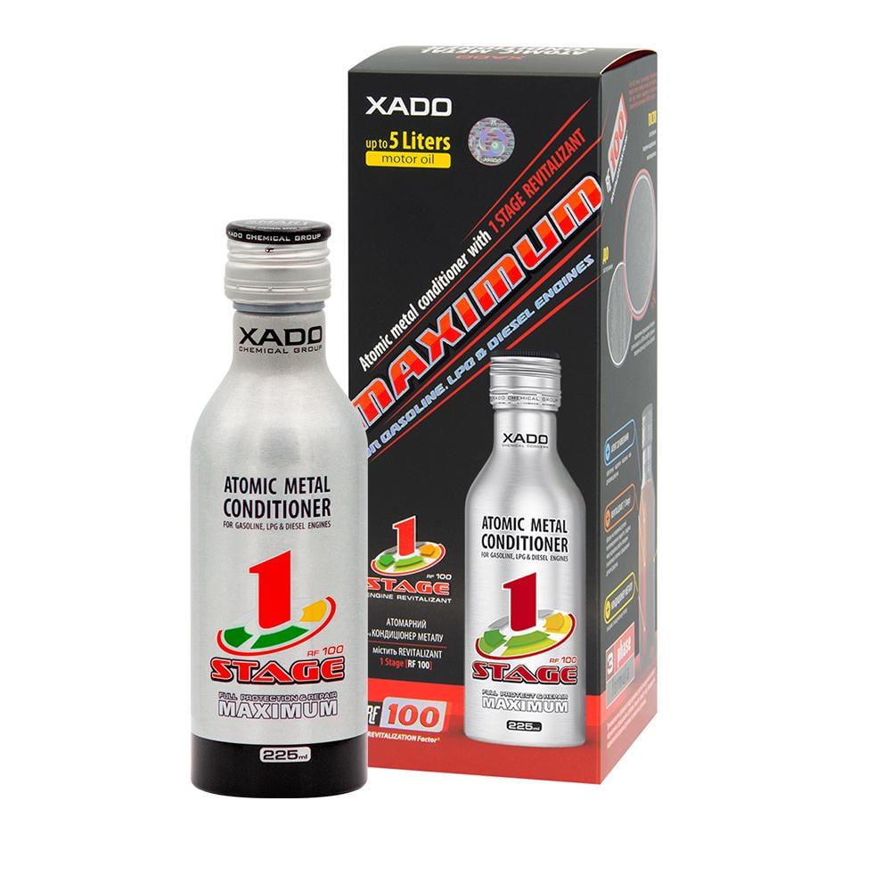Атомарный кондиционер металла Xado 1 Stage Maximum для восстановления двигателя с ревитализантом 225 мл (XA 40212_3)