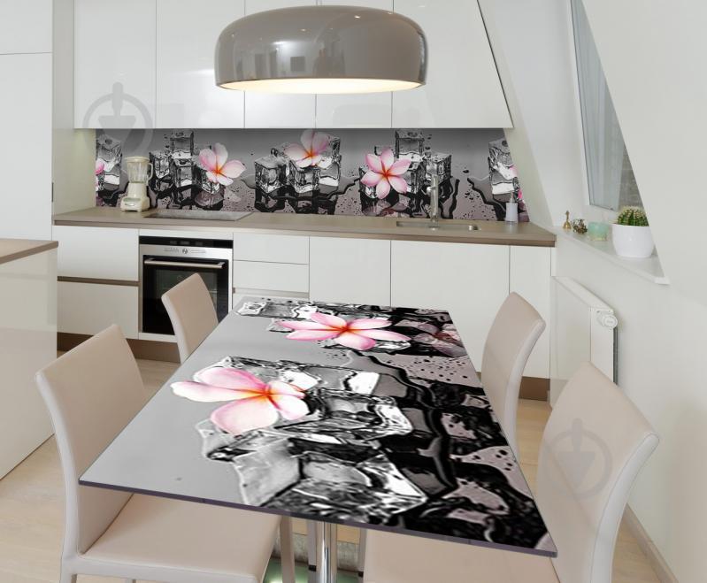 Наклейка 3Д виниловая на стол Zatarga «Тающий лёд» 600х1200 мм для домов, квартир, столов, кофейн, кафе Наклейка 3Д виниловая на стол Zatarga «Тающий лёд» 600х1200 мм для домов, квартир, столов, кофейн, кафе