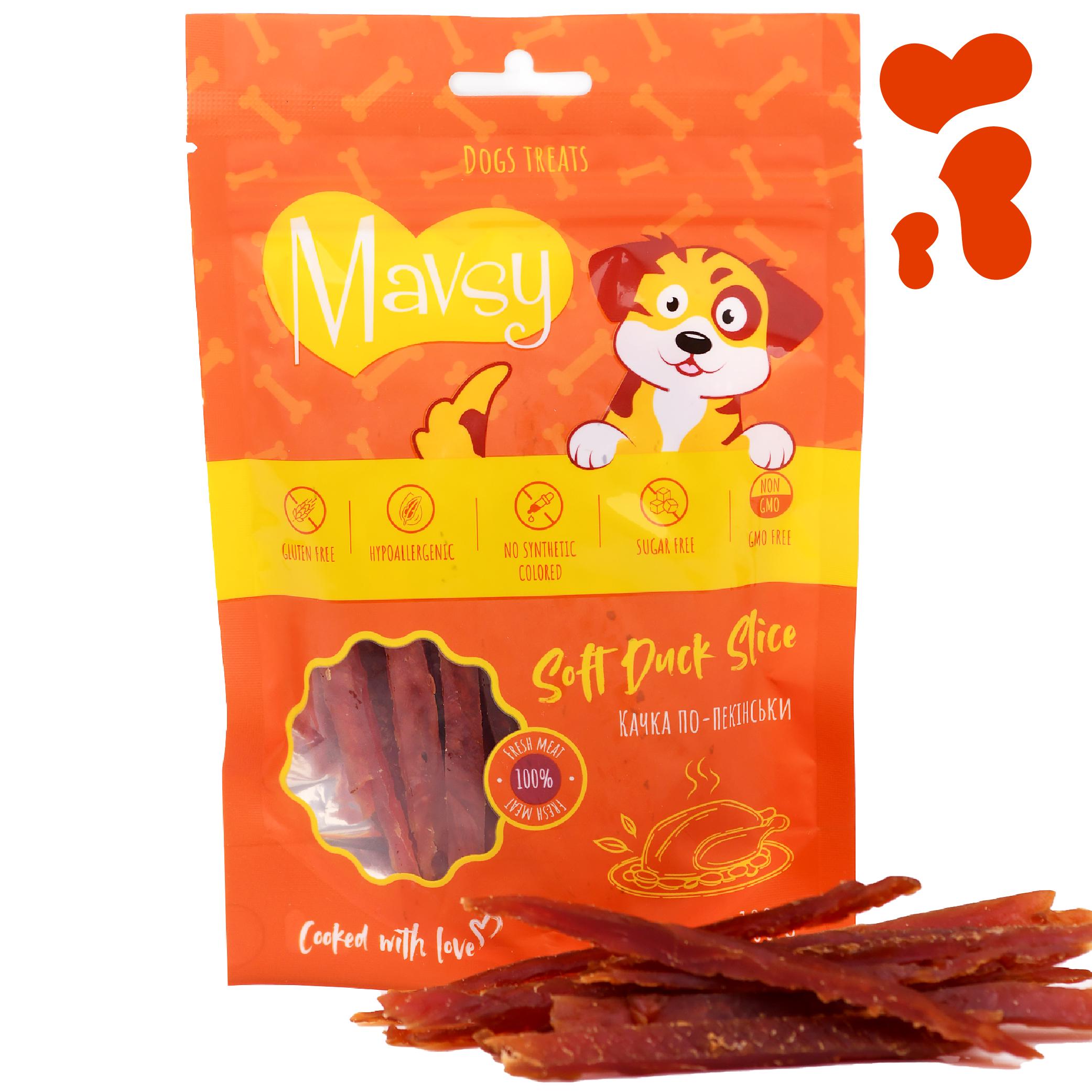 Ласощі для собак MAVSY Soft Duck Slice for dogs Качка по-пекінські 100 г (13501976) - фото 2 Ласощі для собак MAVSY Soft Duck Slice for dogs Качка по-пекінські 100 г (13501976) - фото 2