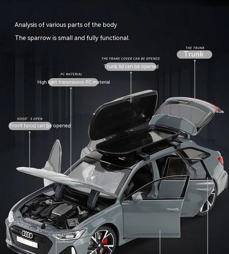 Машинка Audi RS6 1:32 металлическая Black - фото 3 Машинка Audi RS6 1:32 металлическая Black - фото 3