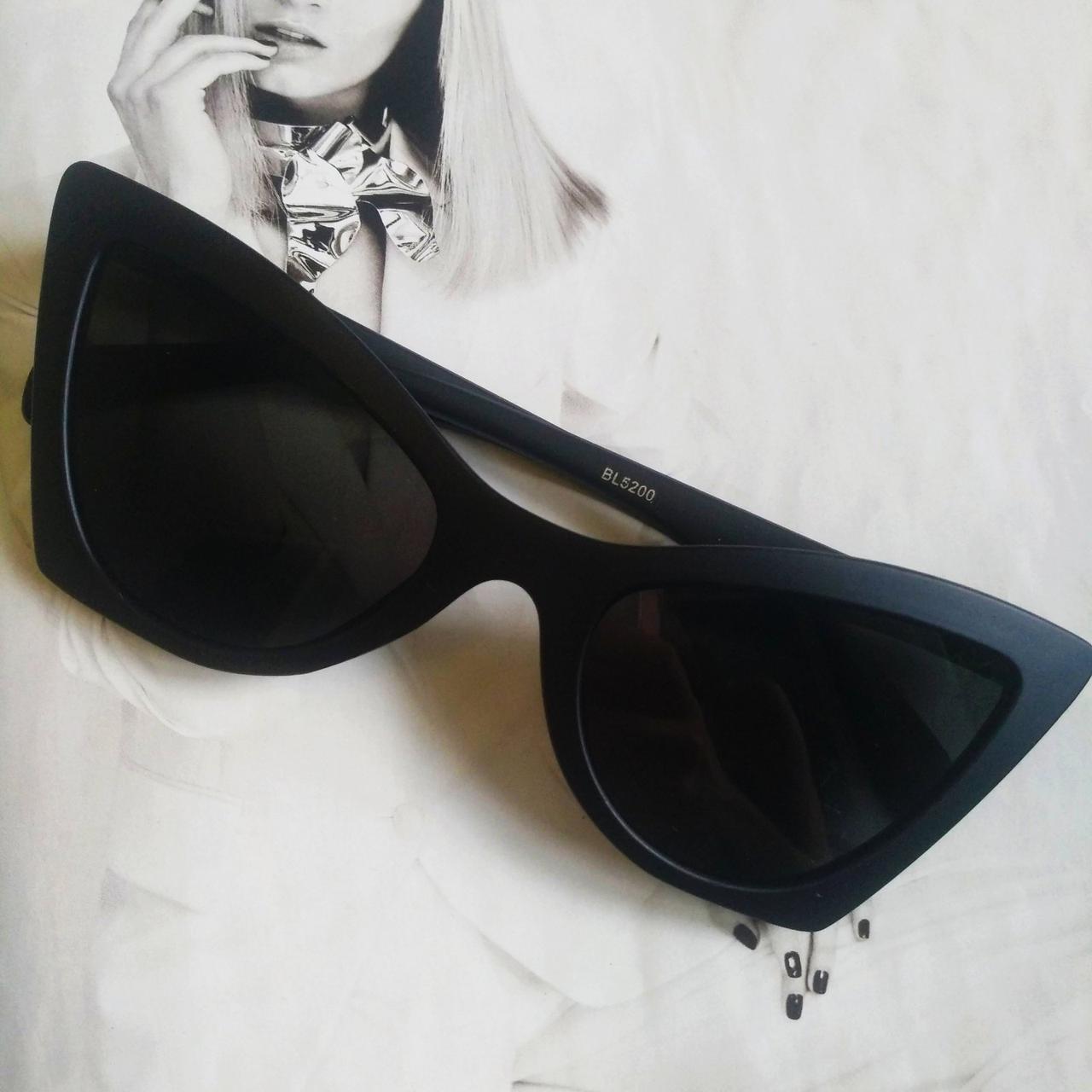 Сонцезахисні окуляри в стилі Котячий вінтажні Чорний матовий