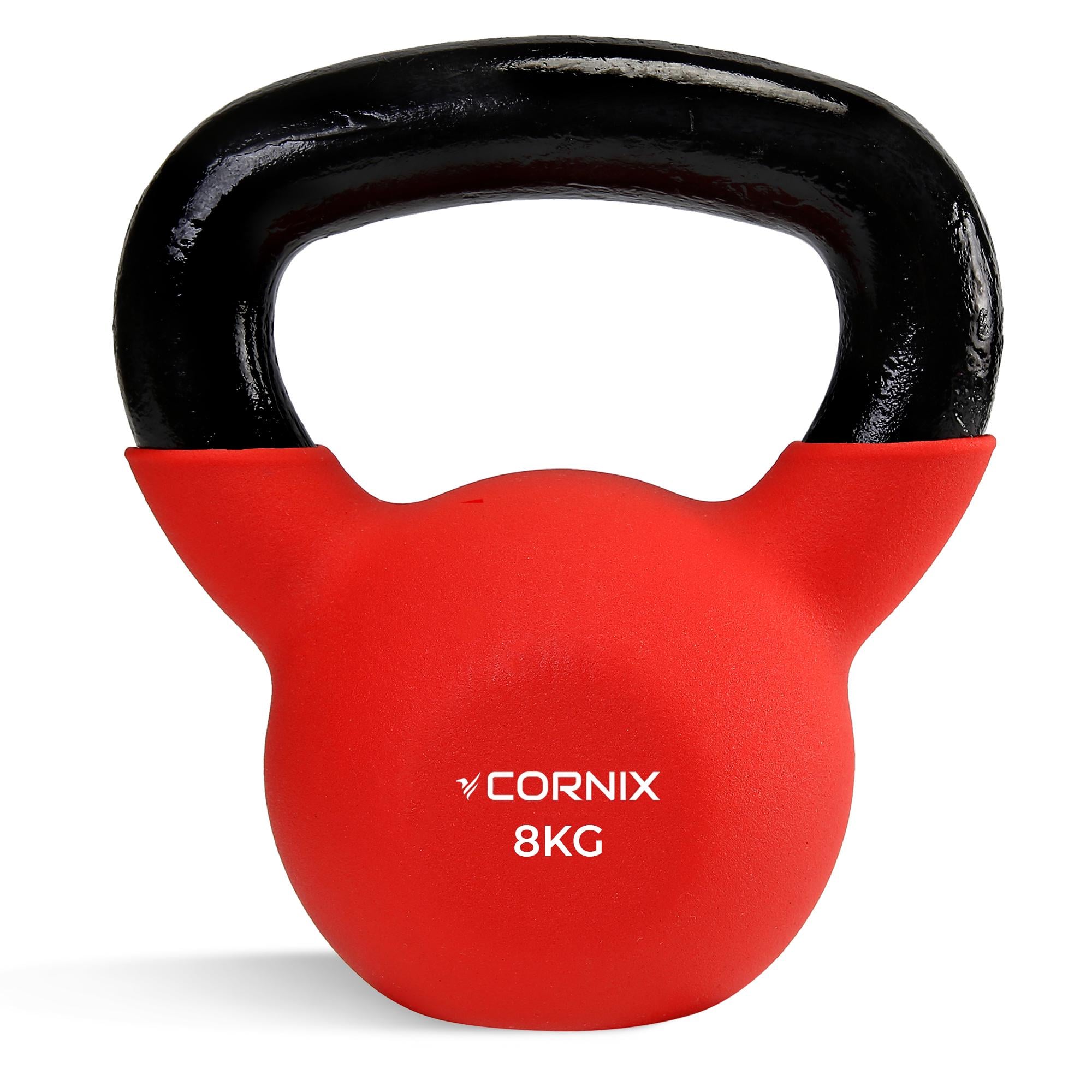 Гиря металлическая Cornix XR-0436 8 кг с виниловым покрытием Red/Black