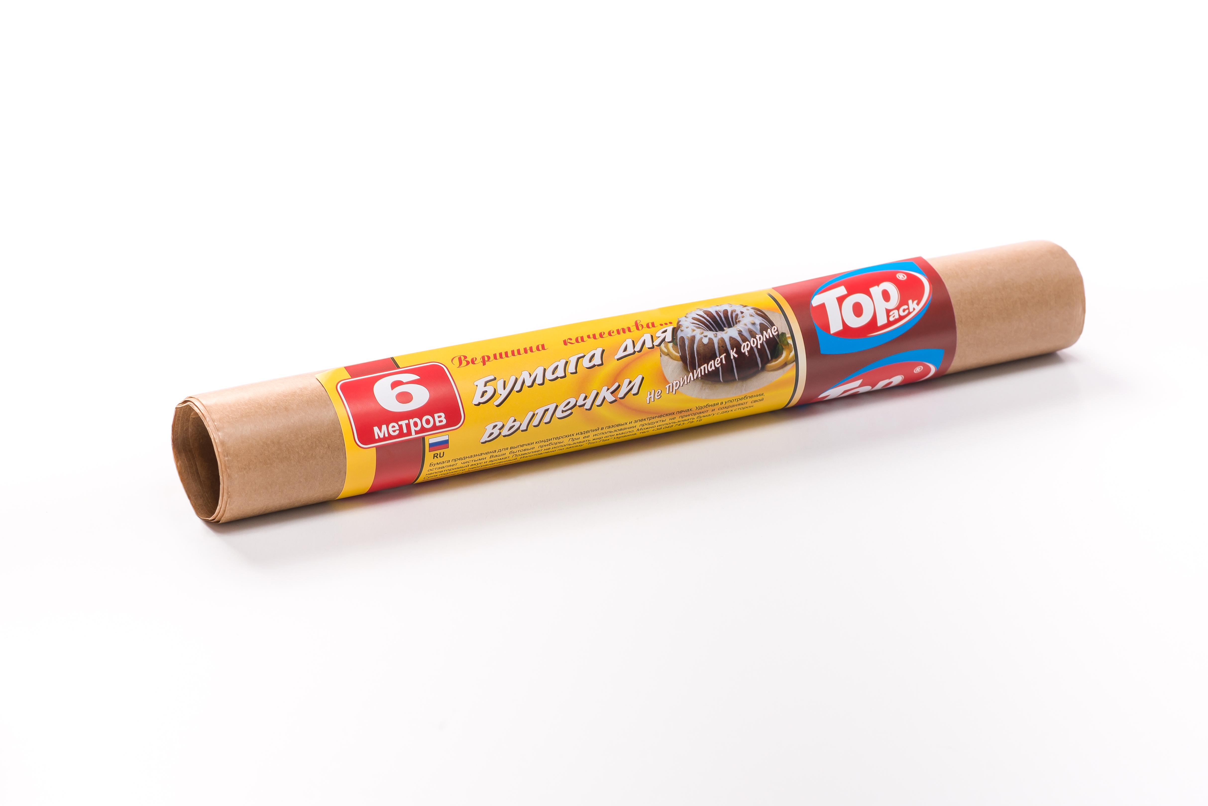 Пергамент TopPack 29 см 6 м силикон Коричневый