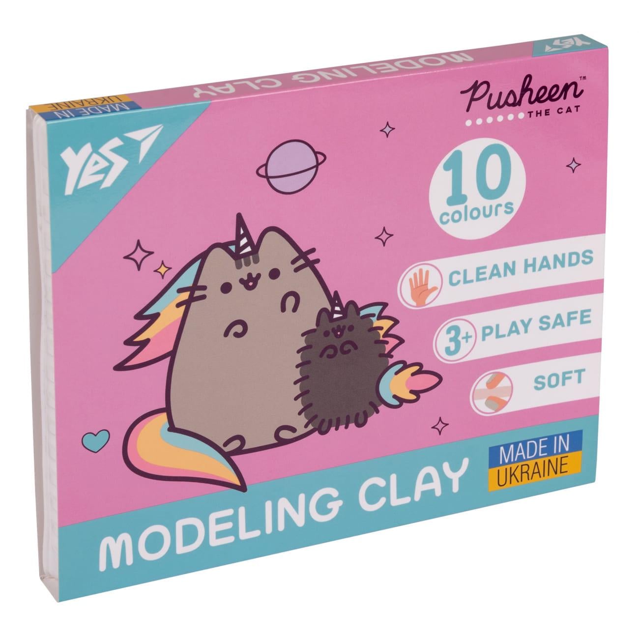 Пластилин YES 10 Pusheen цветов 200 г (540663)