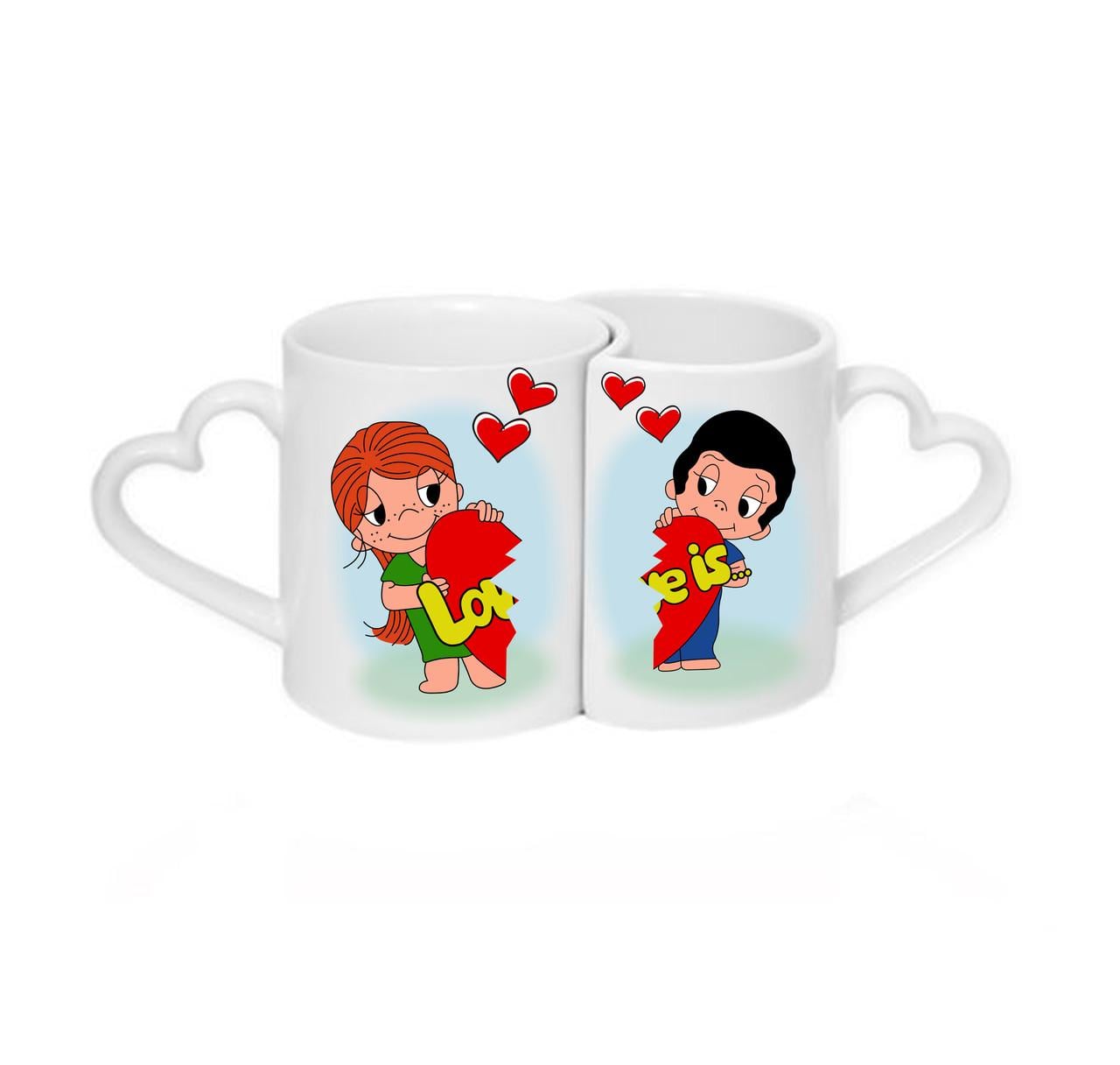 Парные чашки Love is Белый (ПЧ064)