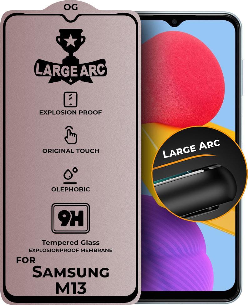 Защитное стекло Large Arc Samsung Galaxy M13 M135 (Full Glue) (30936)