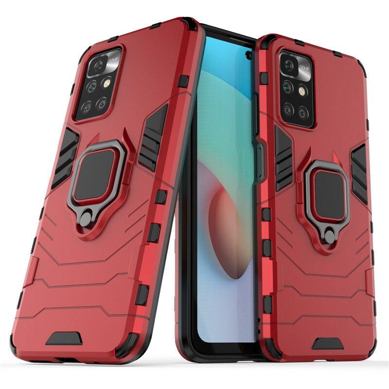 Протиударний чохол Xiaomi Poco M4 Pro 5G (підставка кільце) Red (25395-2D)