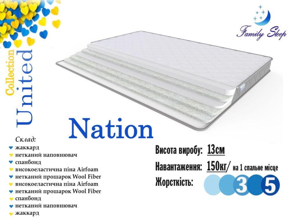 Матрас ортопедический Family Sleep Nation United 150x190 см (12488) - фото 2