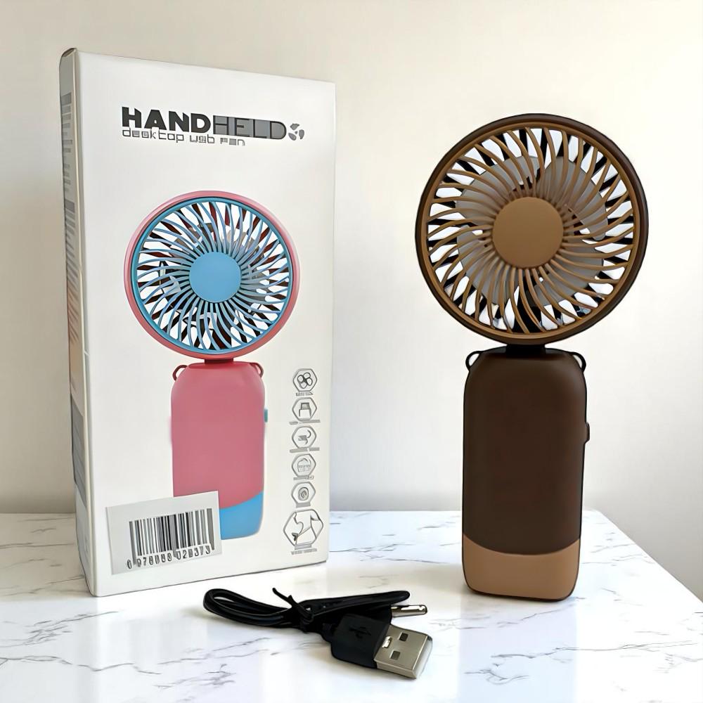 Вентилятор портативный Капибара на аккумуляторе и USB Темно-коричневый (51-тем-кор-39549) - фото 8