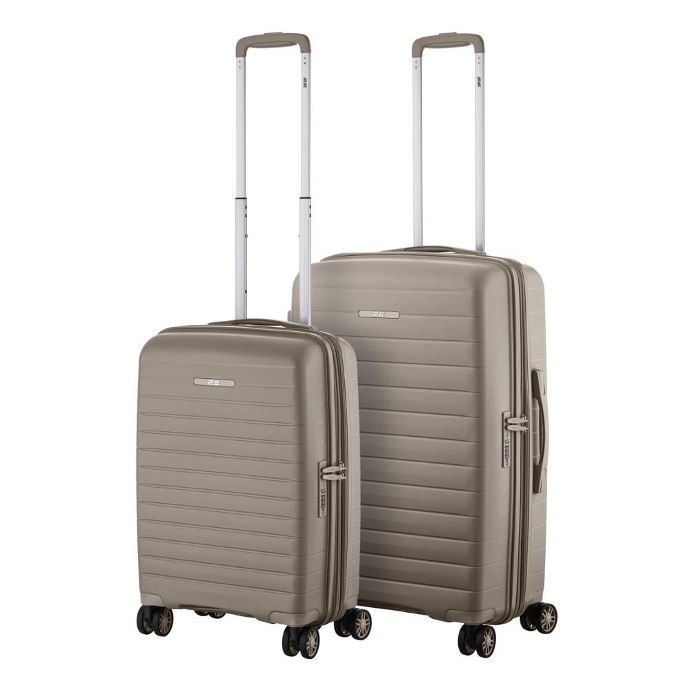 Набір валіз дорожніх 2E Aero поліпропілен замок TSA з 4 колесами S/M Сіро-коричневий (2E-SPP-AERO-SET2-TP) Набір валіз дорожніх 2E Aero поліпропілен замок TSA з 4 колесами S/M Сіро-коричневий (2E-SPP-AERO-SET2-TP)