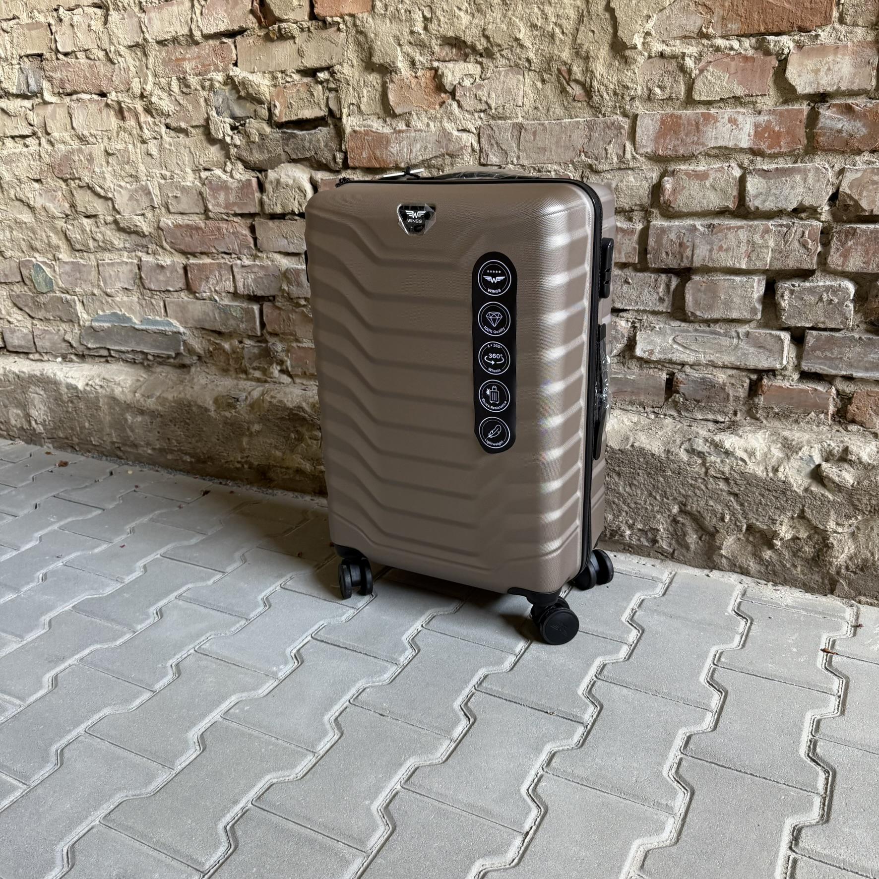 Чемодан Wings PEA01 дорожный М Шампань (26557321) - фото 4 Чемодан Wings PEA01 дорожный М Шампань (26557321) - фото 4