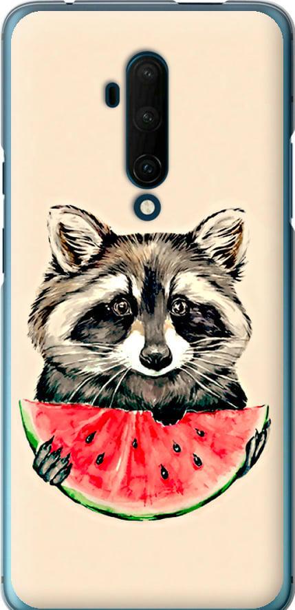 Чехол на OnePlus 7T Pro Енотик с арбузом (4605u-1810-42517) Чехол на OnePlus 7T Pro Енотик с арбузом (4605u-1810-42517)