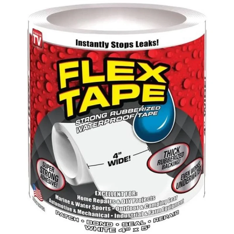 Лента прочная/прорезиненная/водонепроницаемая Flex Tape 10 смх1,5 м Белый (MX-13745W)