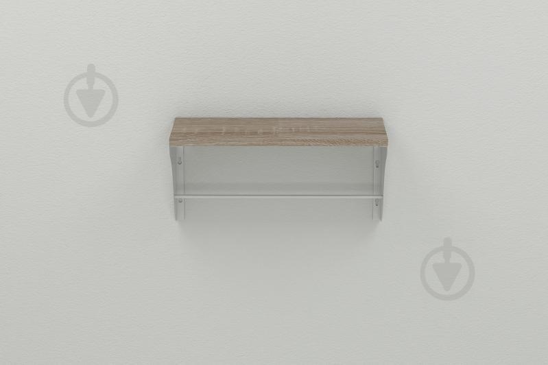 Полиця настінна Ferrum-decor Комфі 260x500x240 метал Білий ДСП Сонома Трюфель 16 мм (KOM0012)