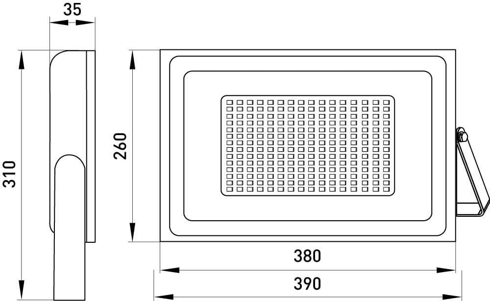 Прожектор LED E.NEXT e.LED.flood.stand.200.6000 200W 220V 16000lm 6000K IP65 380x35x260 мм (l0790007) - фото 4 Прожектор LED E.NEXT e.LED.flood.stand.200.6000 200W 220V 16000lm 6000K IP65 380x35x260 мм (l0790007) - фото 4