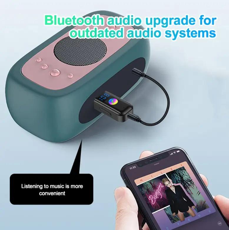 Адаптер для авто Bluetooth 5.3 USB/AUX Black (27457303) - фото 4