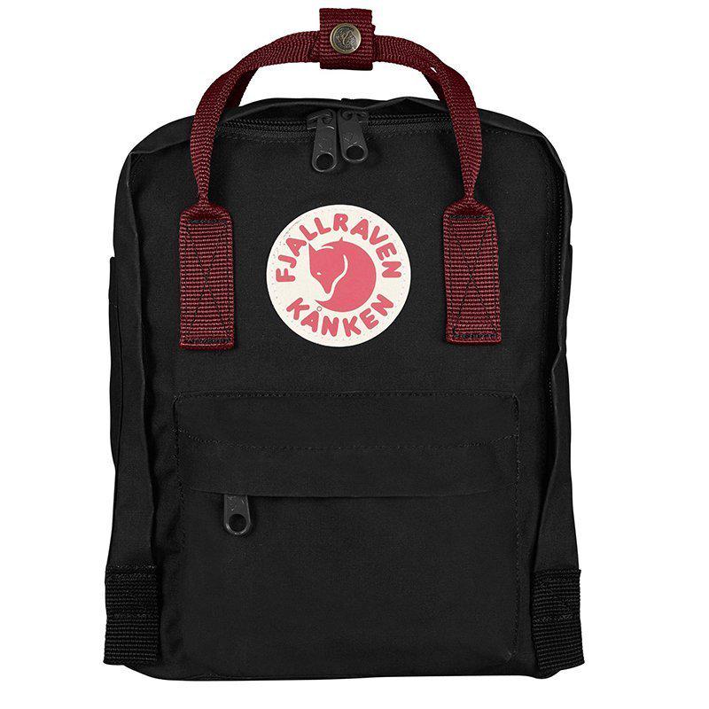 Городской рюкзак Fjallraven Kanken Mini 7 л Black/Ox Red (23561.550-326)