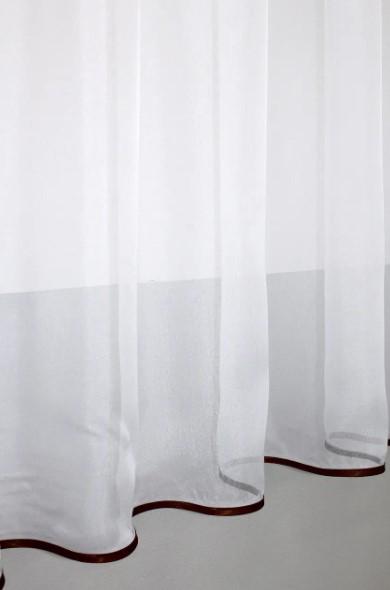 Шторка с ламбрекеном шифон/батист 270х170 см Коричневый/Белый (00к 59-328) - фото 5 Шторка с ламбрекеном шифон/батист 270х170 см Коричневый/Белый (00к 59-328) - фото 5