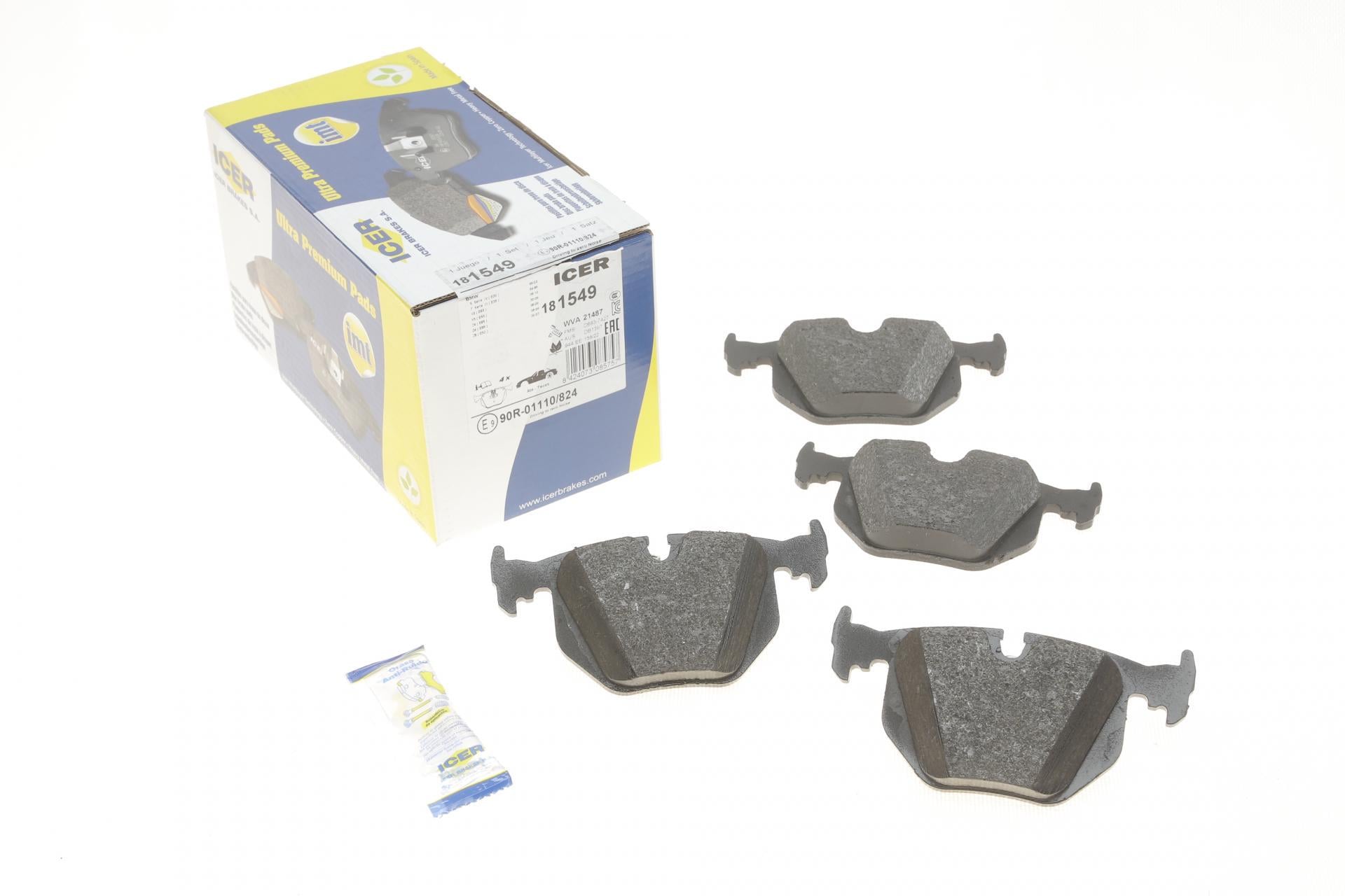 Колодки тормозные задние ICER BMW 3 E46/5 E39/X5 E53 98-06/7 E38 94-01/X3 E83 03-11/Z4/Z8 (181549) Колодки тормозные задние ICER BMW 3 E46/5 E39/X5 E53 98-06/7 E38 94-01/X3 E83 03-11/Z4/Z8 (181549)