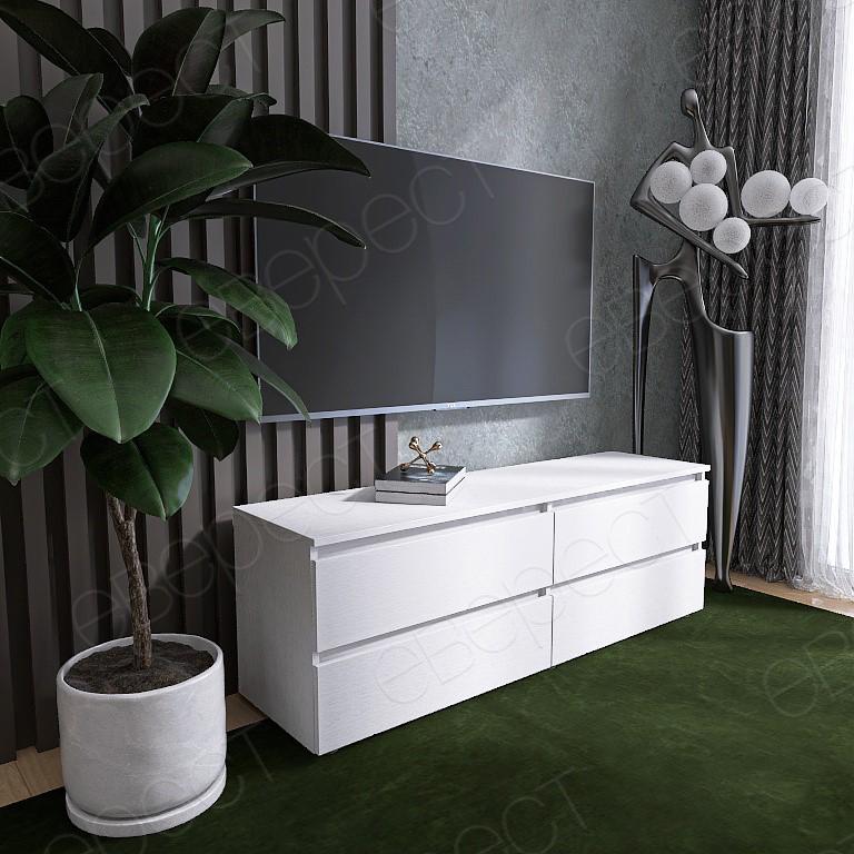 Тумба под телевизор Everest ЛТВ-1400 Лайт ЛДСП Нимфея альба - фото 3 Тумба под телевизор Everest ЛТВ-1400 Лайт ЛДСП Нимфея альба - фото 3