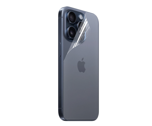 Пленка гидрогелевая противоударная Hydrogel Film для Apple iPhone 15 Pro на заднюю панель Transparent (PL-2933)