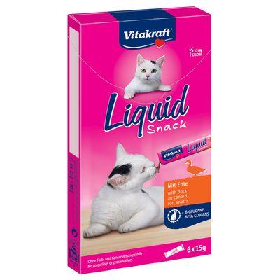 Лакомство для кошек Vitakraft Cat Liquid Snack с уткой 6 стиков х 15 г (22393982)