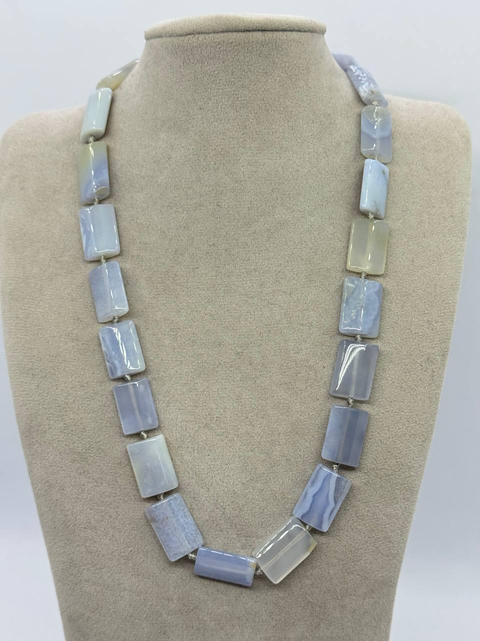 Бусы из голубого агата 12x18 мм 46 см Голубой (12892) Бусы из голубого агата 12x18 мм 46 см Голубой (12892)