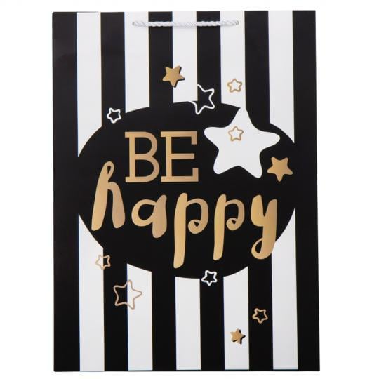 Пакет подарочный Be Happy 31х42 см (290055603)