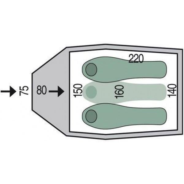 Палатка Pinguin Excel Dural 2-3 Green (146) - фото 2