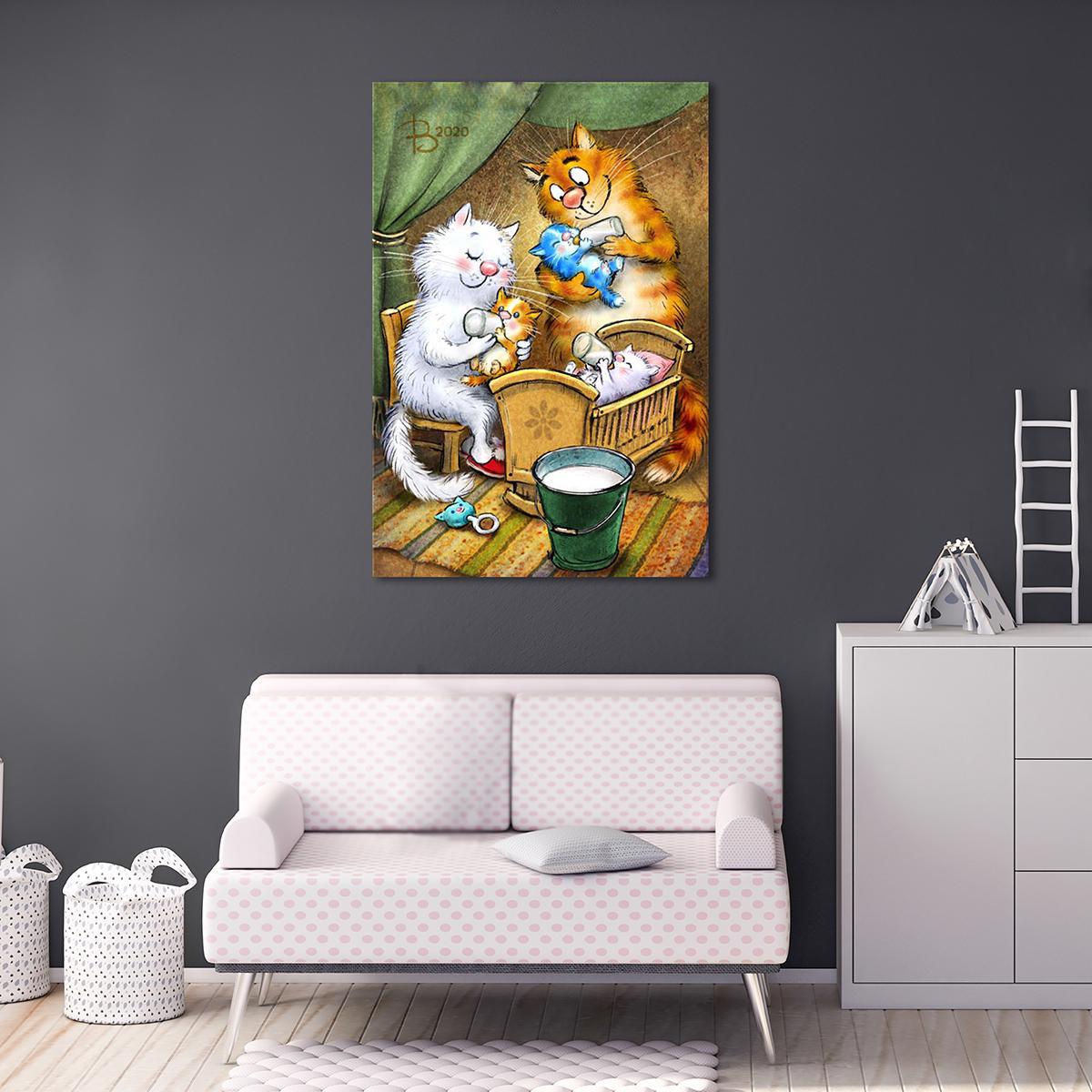 Модульная картина Семейство 1 модуль 60x90 см