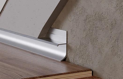 Плинтус алюминиевый скрытого монтажа ALU-S4016 39х16х2500 мм Серый (23261596)
