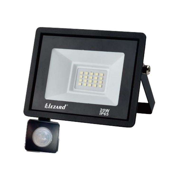 Прожектор с датчиком движения Lezard LED алюминиевый корпус IP65 6500K/1600Lm/PAL6520SN 20 Вт (Х2552) Прожектор с датчиком движения Lezard LED алюминиевый корпус IP65 6500K/1600Lm/PAL6520SN 20 Вт (Х2552)