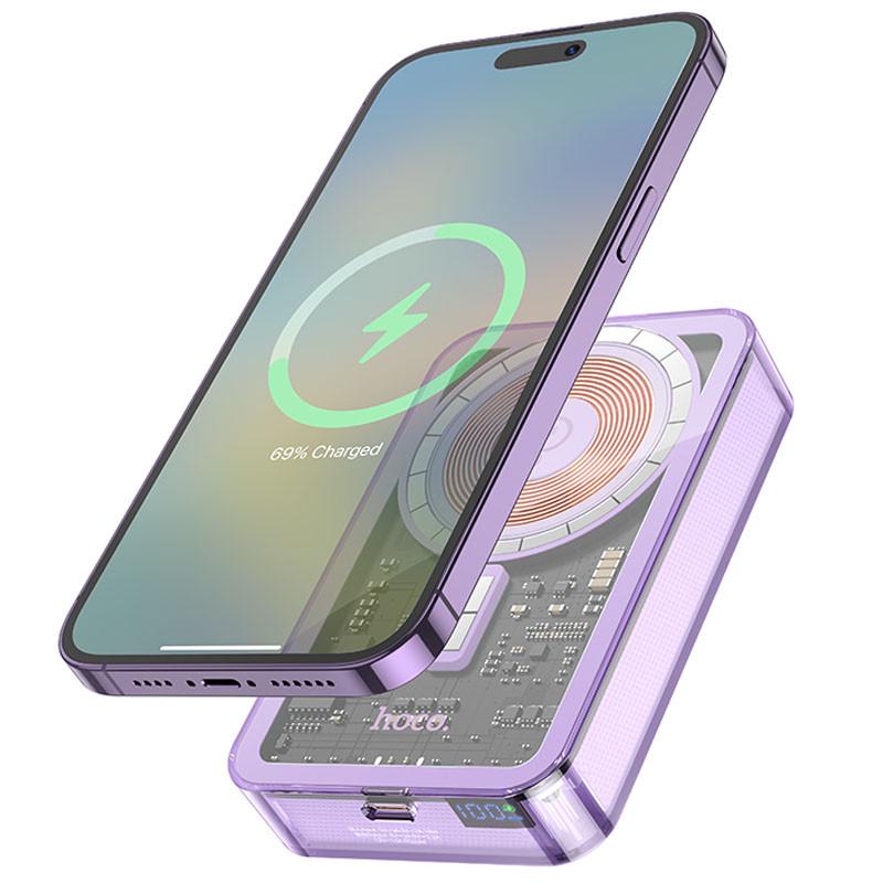 Повербанк Hoco Q14A Ice Crystal PD20W 10000 mAh Purple (00000068373_3) - фото 2 Повербанк Hoco Q14A Ice Crystal PD20W 10000 mAh Purple (00000068373_3) - фото 2