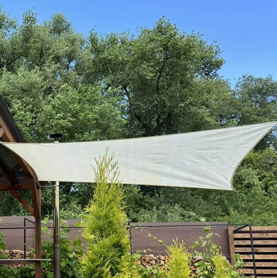 Тент солнцезащитный прямоугольный Сетка 2х3 м Молочный