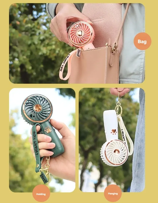 Вентиляторо ручний акумуляторний USB (104) - фото 5